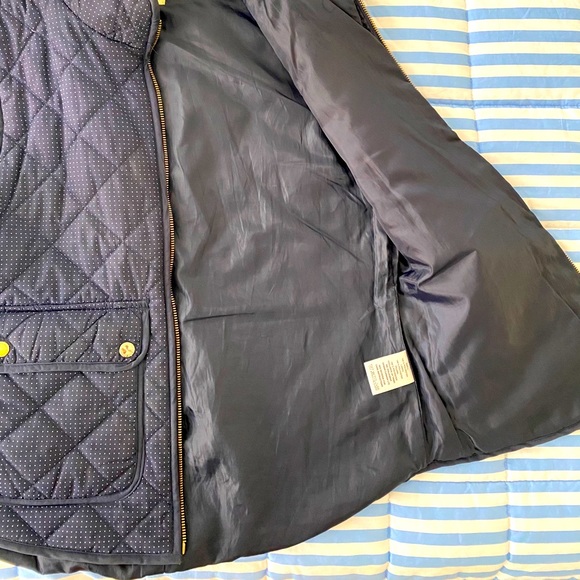 Navy and White small polka dot vest - Picture 2 of 3